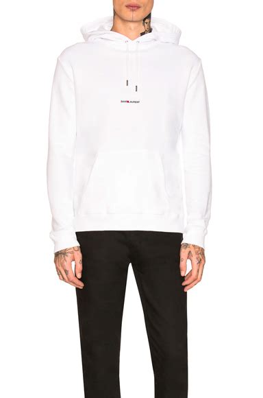 yves saint laurent white hoodie|yves Saint Laurent hoodies sweatshirts.